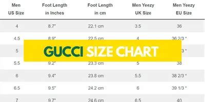 size 6 gucci|Gucci size chart us.